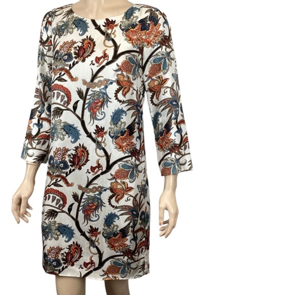 J Crew Collection Jules dress size 00 Shift Dress‎ Print 100% Silk Lined - Picture 3 of 9